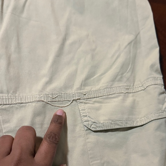 Johnny was Sz S Floral Embroidered Beige Pants y2k cargos - Picture 14 of 16